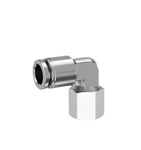 1PC 304 Edelstahl Pneumatische Schlauch Fitting PLF, PB, PD Luft Schlauch Anschluss 1/8 1/4 3/8 1/2 BSP Quick Release Rohr Armaturen(8-02 (8mm-1l4),PLF) von KXJSYL Tool