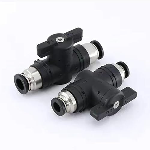 1PC Pneumatische Armaturen Rohr Stecker Air Quick Release Kupplung 4mm 6mm 8mm 10mm 12mm PU PE PV PY HVFF BUC Schlauch Fitting Anschlüsse(BUC Black,10MM) von KXJSYL Tool