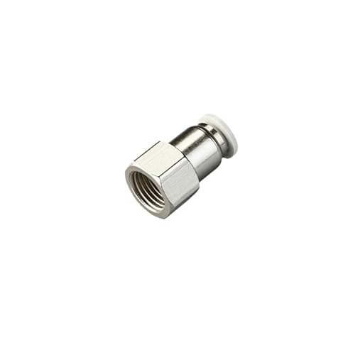 1PC Pneumatische Fitting Rohrverbinder Hochwertige weiße Schlauchverschraubungen 1/4 1/2 6mm 8mm BSP Gewinde Schnellkupplung Luftschlauchverbinder(4-01 (4mm-1l8),PCF) von KXJSYL Tool