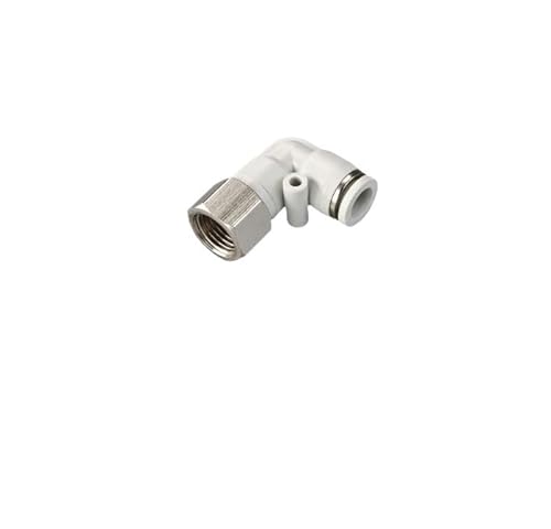 1PC Pneumatische Fitting Rohrverbinder Hochwertige weiße Schlauchverschraubungen 1/4 1/2 6mm 8mm BSP Gewinde Schnellkupplung Luftschlauchverbinder(6-m5 (6mm-M5),PLF) von KXJSYL Tool