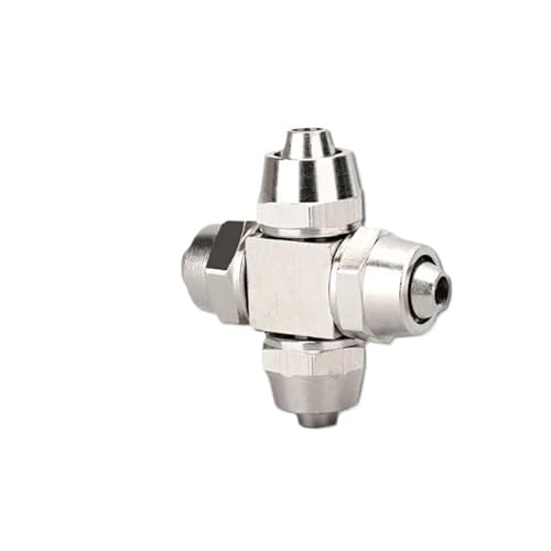 1PC Pneumatische Schnellverschraubung Messing Schlauchanschluss T-Typ L-Typ Kreuztyp Rohr OD 4mm 6mm 8mm 10mm 12mm 14mm 16mm Pneumatische Armaturen(Four way,8mm) von KXJSYL Tool