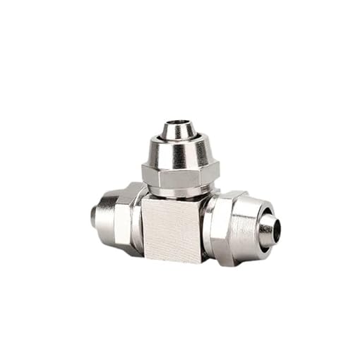 1PC Pneumatische Schnellverschraubung Messing Schlauchanschluss T-Typ L-Typ Kreuztyp Rohr OD 4mm 6mm 8mm 10mm 12mm 14mm 16mm Pneumatische Armaturen(Three way,12mm) von KXJSYL Tool