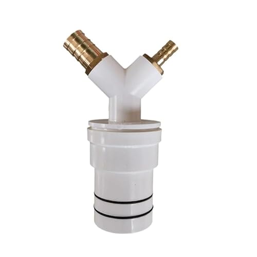 1PC Waschmaschine Trockner Drainage T-Adapter Drainage Vier-Wege-Rohrverschraubung mit Anti-Geruch Rückschlagventil(A) von KXJSYL Tool