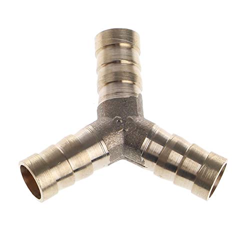 1PC Y Form 3 Weg Joint Splicer Rohr Schlauch T Stecker 3 Weg Union Messing Fitting for Haushalt Kraftstoff gas Flüssigkeit R2LC(10mm) von KXJSYL Tool