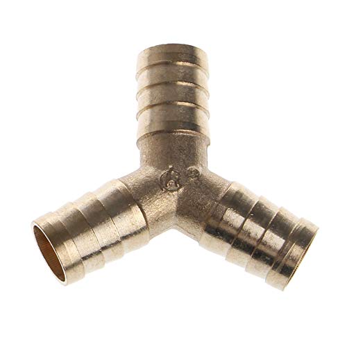 1PC Y Form 3 Weg Joint Splicer Rohr Schlauch T Stecker 3 Weg Union Messing Fitting for Haushalt Kraftstoff gas Flüssigkeit R2LC(16mm) von KXJSYL Tool