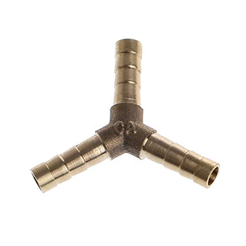 1PC Y Form 3 Weg Joint Splicer Rohr Schlauch T Stecker 3 Weg Union Messing Fitting for Haushalt Kraftstoff gas Flüssigkeit R2LC(6mm) von KXJSYL Tool