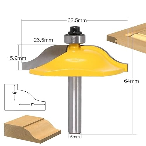 1pc 6mm Schaft Panel Raiser Router Bit 1 "Tiefe Holzbearbeitung Cutter Holz Router Bits Hartmetall Bit Tür messer 1pc 6mm Schaft Panel Raiser Router Bit 1 "Tiefe Holzbearbeitung Cutter Holz Router Bits Hartmetall Bit Tür messer von KXJSYL Tool