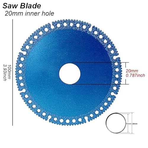 1pc Brazed Diamond Saw Blade For Steel Metal Stone Cast Iron Rebar Aluminum All Purpose Demolition Contractors Cutting Disc 20mm von KXJSYL Tool