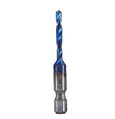 1pcs Hex Shank Titanium Plated HSS Screw Thread Metric Tap Drill Bits Screw Machine Compound Tap M3 M4 M5 M6 M8 M10 Hand Tools(M3 Blue) von KXJSYL Tool