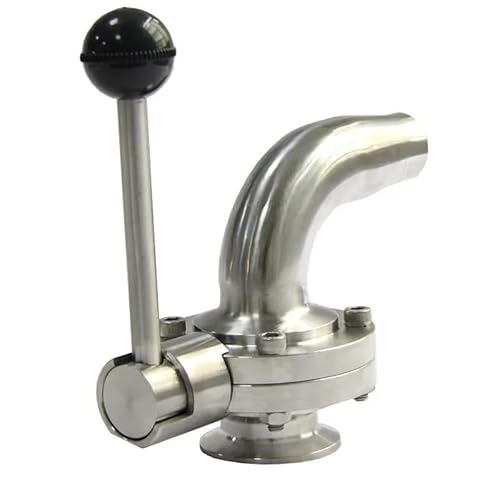 2" 45mm-51mm SS304 Edelstahl Sanitär einseitig 2" Tri Clamp einseitig Winkel-Absperrklappe Homebrew Bier Milchprodukt(45mm) von KXJSYL Tool