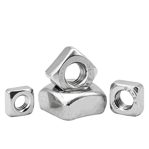 2 Stück metrische Vierkantmuttern M3 M4 M5 M6 M8 M10 Edelstahl Standard Din557(316 stainless steel,M3 50pcs) von KXJSYL Tool