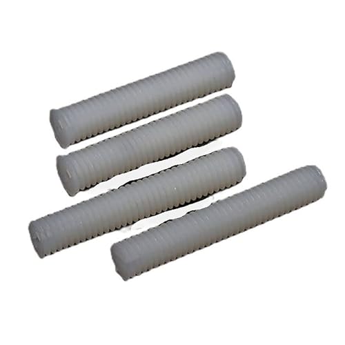 KXJSYL Tool 20 Stück Nylon Schlitz Madenschrauben Weißer Kunststoff Flachkopfschrauben M6 M8 M10 M12(M6x8) von KXJSYL Tool