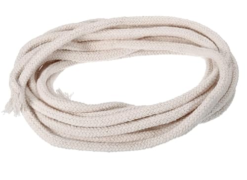 3/5/10 m 2 mm/3 mm/4 mm/5 mm/6 mm/8 mm runder Docht, gewebter Docht aus Baumwolle for Kerzen, Dochtbrenner aus Petroleum for Kerzen-DIY und Kerzenherstellung(2mmx3M) von KXJSYL Tool