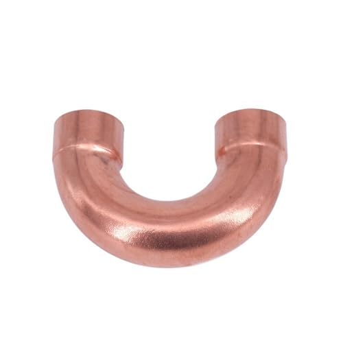3/8 "1/2" 3/4 "1" 10 16 18 19 22 25mm ID 99,9% Kupfer Ende Feed Solder 180 grad Rücklauf Bogen Sanitär Fitting for Klimaanlage(ID 22mm Wall 1.2mm) von KXJSYL Tool