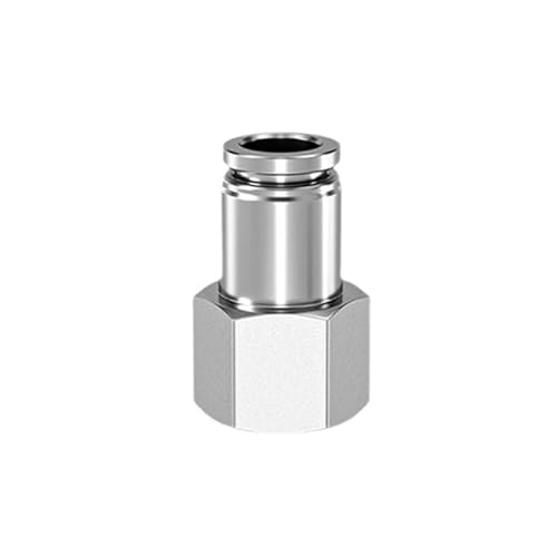 304 Edelstahl Pneumatische Schlauch Fitting PC PCF PL Luft Schlauch Anschluss 1/8 1/4 3/8 1/2 BSP Quick Release Rohr Armaturen(10-01 (10mm-1l8),PCF) von KXJSYL Tool