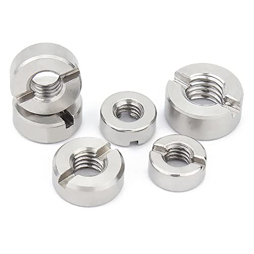 304 Edelstahl Schlitz Runde Muttern End Gesicht Mit Nut Runde Mutter M3 M4 M5 M6 M8 M10 M12(10Pcs M4) von KXJSYL Tool