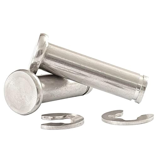 304 Pin Edelstahl Flachkopf mit Rillenstift Schaft Sicherungsring Pin Positionierung zylindrischen Pin M3(45mm) von KXJSYL Tool
