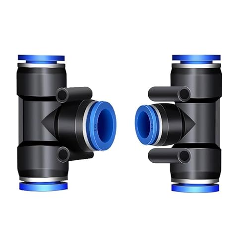 5 STÜCKE 4mm 6mm 8mm 10mm 12mm 14mm 16mm Schlauch Rohr Union T-stück Typ one Touch Air Pneumatische Push In Schnelle Rohr Fitting Reduzierstück(PE-16mm 5PCS) von KXJSYL Tool