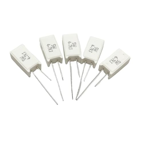 5 Stück 5 W vertikale Zementwiderstände 0,01~300 K Ohm 5% 0,01 R 0,15 R 0,22 R 0,25 R 0,39 R 0,47 R 1 R 10RJ 100 R 300 K Keramikwiderstände(11R) von KXJSYL Tool