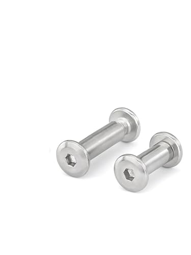 Buchschrauben, Nagelnieten, Innensechskantschrauben und Zylindermuttern mit Sechskantkopf, M3, M4, M5, Edelstahl 304 A2, Länge 4–100 mm(M4x14-5mm-20pcs) von KXJSYL Tool