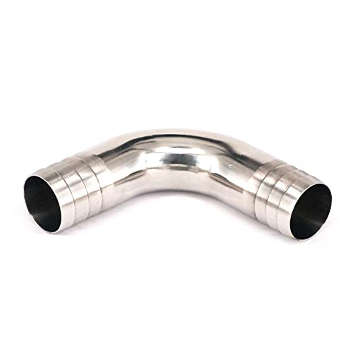 Fit Rohr ID 12.7/16/19/22/25mm 304 Edelstahl Sanitär 90 Grad Ellenbogen Rohr fitting Schlauch Barb Connnector(16mm) von KXJSYL Tool