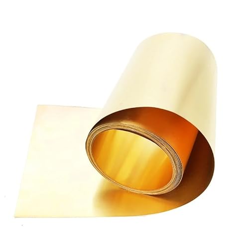 1 Meter H62 Messing Shim Sheet Folie Dicke 0,01-0,2mm Metall Dünnblech Folie Platte Breite 10-400mm(0.02 x 10 x 1000mm) von KXJSYL Tool