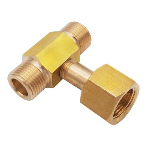 KXJSYL Tool 1 STÜCK W21.8-14 DIN477 CO2-Tankflasche Messing-Gewinde-T-Stück 3-Wege-Anschluss Ladefülladapter for Bier Homebrew Aquarium von KXJSYL Tool