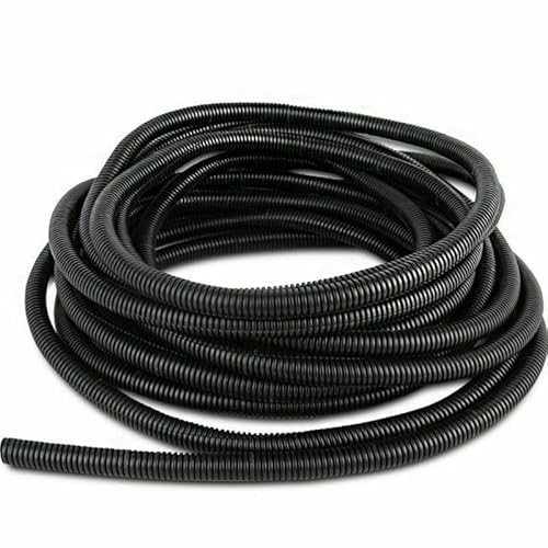 Länge 3/6/15 Meter OD7/10/13/15/18/21/25/28mm Split Wire Loom Conduit Polyethylen-Schlauch Schwarz Farbe Hülse Rohr(10mm,6 Meter) von KXJSYL Tool