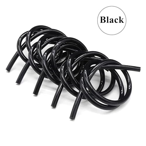 Lebensmittelechter schwarzer Silikonkautschukschlauch ID 0,5 1 2 3 4 5 6 7 8 9 10 12 14 16 18 20 25 32 mm flexibles ungiftiges Silikonrohr(5 METERS_ID 12MM X 16MM OD) von KXJSYL Tool