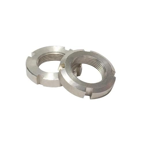M10 M12 M14 M16 M18 M20~M35 SUS304 Edelstahl/Kohlenstoffstahl Schlitz-Rundmuttern Kontermuttern mit Feingewinde GB812(304 Stainless Steel,1Piece M36xP1.5) von KXJSYL Tool