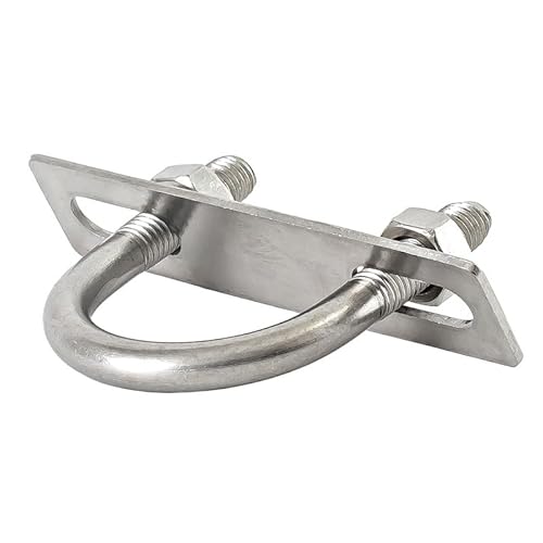 M6 M8 U-förmige Rohrschelle 304 Edelstahl Filet U-Clip mit Prallmutter Kombination U-förmige Schnalle Bolzen U-förmige Schraube(M6x22x42mm 2set) von KXJSYL Tool