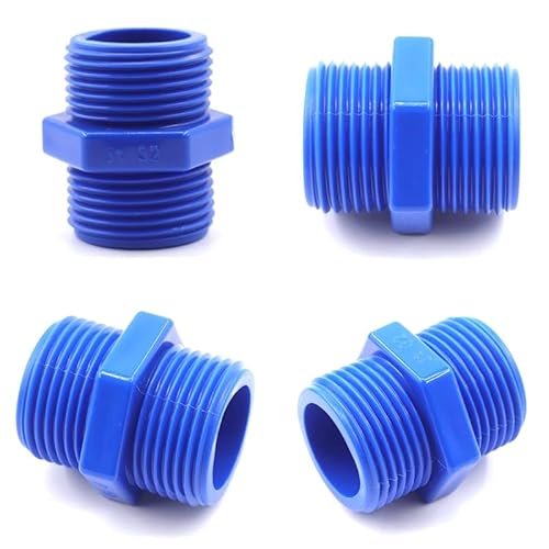 PVC-Außengewinde-Anschlüsse for Aquarien, Entwässerungseinlass, Wasserrohrverbindung, Gartenbewässerung, PVC-Rohrverschraubungen(1l2 inch Blue) von KXJSYL Tool