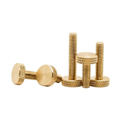 Rändelschraube mit flachem Kopf aus Messing M3M4M5M6(4pcs M6x10x5) von KXJSYL Tool