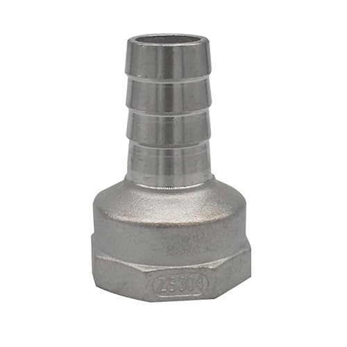 Sanitäranschluss 1/4 1/2 (6 8 10 12 15 20 mm) 304 Edelstahl Außengewinde Fitting Schlauch Sanitärrohrbogen(Female thread,10MM_3/8") von KXJSYL Tool