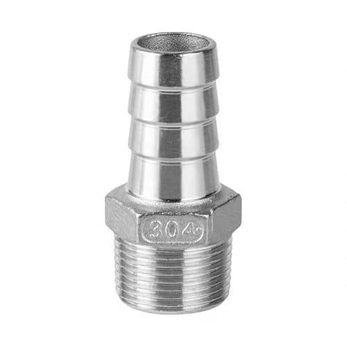 Sanitäranschluss 1/4 1/2 (6 8 10 12 15 20 mm) 304 Edelstahl Außengewinde Fitting Schlauch Sanitärrohrbogen(Male thread,6MM_1/8") von KXJSYL Tool