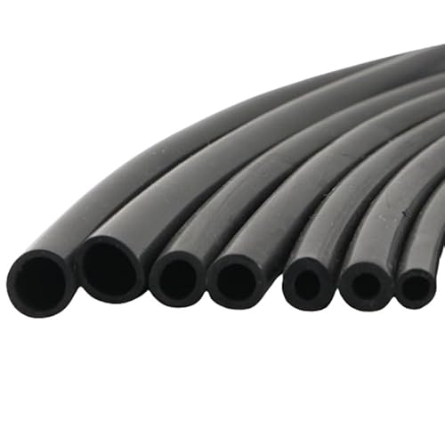 Schwarzer Silikonschlauch, flexibler Gummischlauch, 1 2 4 5 6 7 8 9 10 11 12 14 16 mm, flexibler weicher Silikonschlauch(1 Meter,ID 4mm x OD 6mm) von KXJSYL Tool