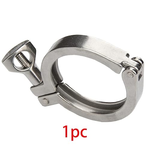 Tri-Clamp aus Edelstahl 304, 1,5 Zoll, 2 Zoll (50,5 64 77,5 119 mm), Clover-Ferrule-Armaturen, Wasserrohr-Schnellverschluss, Metall-Nippelklemmen(1.5INCH - K 50.5_OTHER) von KXJSYL Tool