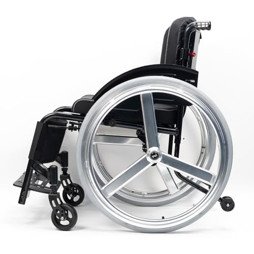 KXPSWGE Sport-Rollstuhl für Erwachsene, Rahmen aus Aluminiumlegierung, ultraleichter Transportrollstuhl, schnell zu öffnende Räder, selbstfahrender manueller Stuhl mit Kippschutz, 100 kg Kapazität KXPSWGE Sport-Rollstuhl für Erwachsene, Rahmen aus Aluminiumlegierung, ultraleichter Transportrollstuhl, schnell zu öffnende Räder, selbstfahrender manueller Stuhl mit Kippschutz, 100 kg Kapazität von KXPSWGE