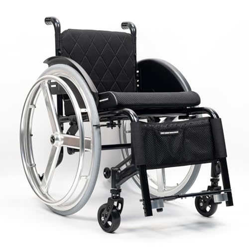 KXPSWGE Sport-Rollstuhl für Erwachsene, leichter Rollstuhl aus Aluminiumlegierung mit Handbremsen und Schnellspanner-Hinterrädern, selbstfahrender manueller Stuhl mit Kippschutz (Sitzbreite 42 cm, A) KXPSWGE Sport-Rollstuhl für Erwachsene, leichter Rollstuhl aus Aluminiumlegierung mit Handbremsen und Schnellspanner-Hinterrädern, selbstfahrender manueller Stuhl mit Kippschutz (Sitzbreite 42 cm, A) von KXPSWGE