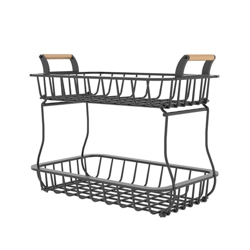 KXQYIKYI Obstschale 2 Tier Obstkorb, Arbeitsplatte Obst Gemüsekorb Schale für Küchentheke Metall Drahtkorb Früchte Standhalter Organizer Obstkorb KXQYIKYI Obstschale 2 Tier Obstkorb, Arbeitsplatte Obst Gemüsekorb Schale für Küchentheke Metall Drahtkorb Früchte Standhalter Organizer Obstkorb von KXQYIKYI