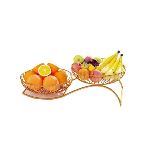 KXQYIKYI Obstschale Obstschüssel großer Korb, hält Obst oder Gemüse frisch, Arbeitsplatte Metallschalen Obstkorb (weiß) von KXQYIKYI