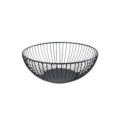 KXQYIKYI Obstschale Schwarzer Lagerkorb Obst Snacks Süßigkeiten Korb Desktop Schlafzimmer Küche Obstkorb Obstkorb (groß) von KXQYIKYI