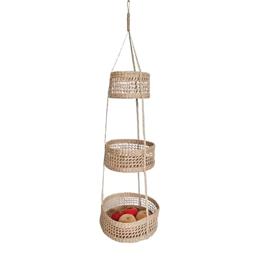 KXQYIKYI Obstschale Wandhänge Obstkorb 3 Tier für Küchengewebe Weidenhandhand ideal für Obst Gemüse und Pflanzen Aufbewahrung Obstkorb KXQYIKYI Obstschale Wandhänge Obstkorb 3 Tier für Küchengewebe Weidenhandhand ideal für Obst Gemüse und Pflanzen Aufbewahrung Obstkorb von KXQYIKYI