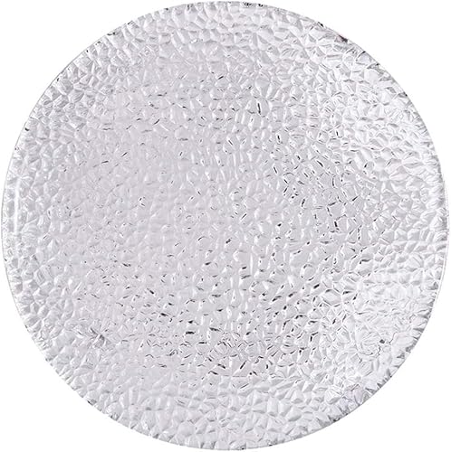 KXQYIKYI Tablett Fruchtschale 10 Zoll Teller Kristallplatten Süßigkeiten und Nutfruit Schüssel Korb Snack Teller Süßigkeiten Dish Party Container Partyplatter runde Glas (17,5 * 1,5 cm) von KXQYIKYI