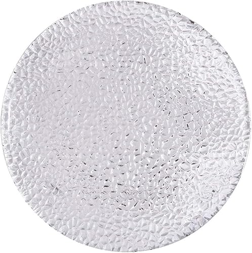 KXQYIKYI Tablett Fruchtschale 10 Zoll Teller Kristallplatten Süßigkeiten und Nutfruit Schüssel Korb Snack Teller Süßigkeiten Dish Party Container Partyplatter runde Glas (17,5 * 1,5 cm) von KXQYIKYI