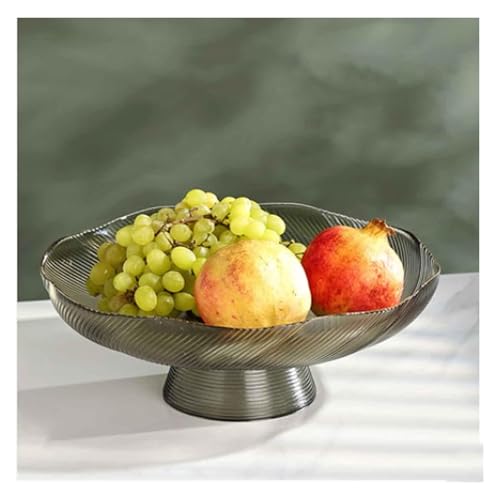 KXQYIKYI WeihnachtS -Serviergerichte ， Glas Salatschale unregelmäßige Form -Servierschalen, moderne dekorative Ornament mit Basis für die Vorbereitung der Küche, Obst, Snack, Dessert (Witz) von KXQYIKYI