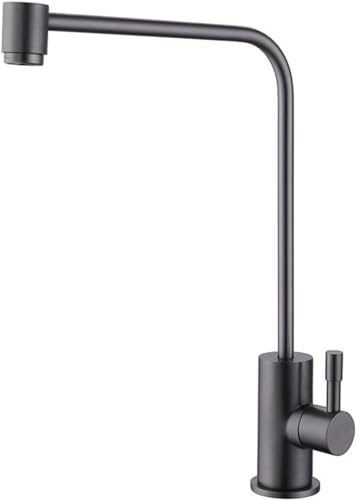 Küche 360 Wasserfilter Wasserhahn einzelner Hebel-Trinkwasserhahn für Küche, grauen (Chrom) von KXQYIKYI