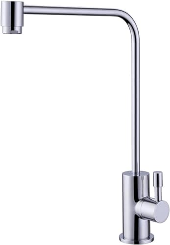 Küche 360 Wasserfilter Wasserhahn einzelner Hebel-Trinkwasserhahn für Küche, grauen (Chrom) von KXQYIKYI