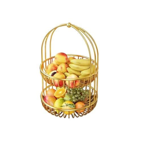 Obstschale Obstregal Obstkorb Couchtisch Snack Organizer hält Früchte und Gemüse frischer Obstkorb (schwarz, klein) von KXQYIKYI