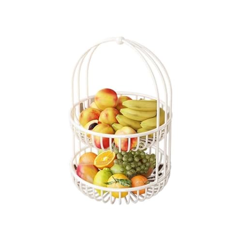 Obstschale Obstregal Obstkorb Couchtisch Snack Organizer hält Früchte und Gemüse frischer Obstkorb (schwarz, klein) von KXQYIKYI